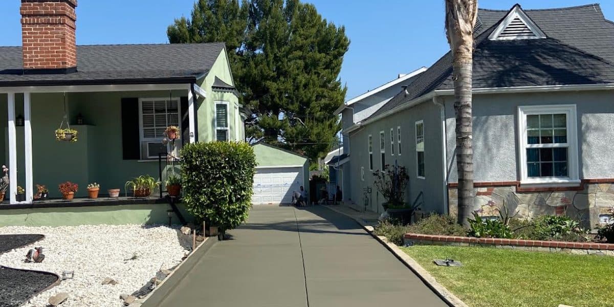 New poured concrete with a clean finish